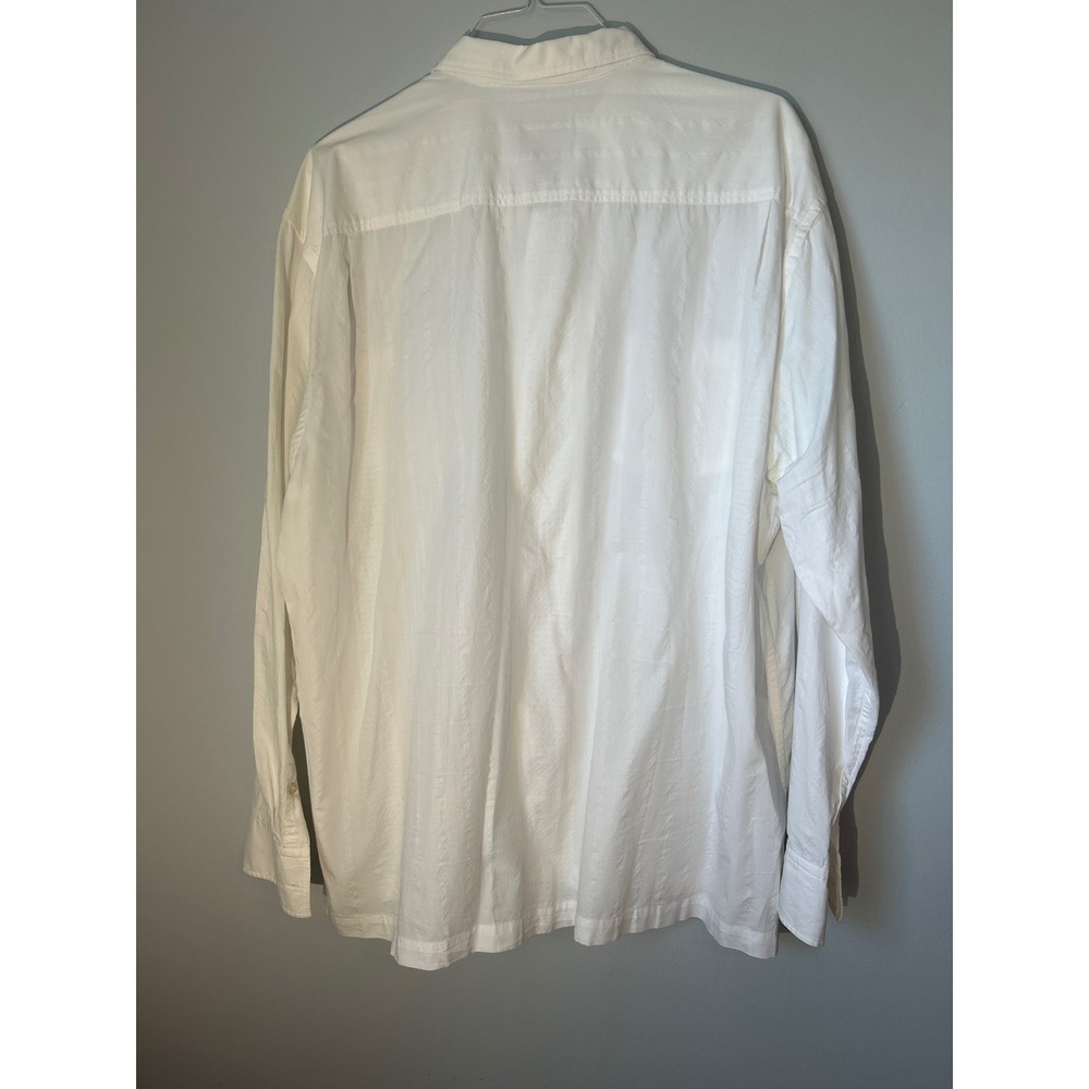 Tommy Bahama Camp Shirt Pima Cotton Button Up‎ Long Sleeve White 3XL resort wear - Picture 3 of 8